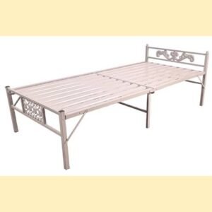 Buy Durable 2 Fold Metal Folding Bed in Abu Dhabi – NAD FB11 Silver Steel Model
