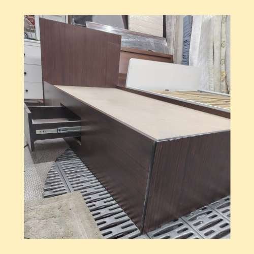 Wooden single bed with side drawer for sale UAE