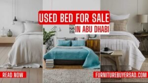 used beds in Abu Dhabi with wooden and upholstered bed frames