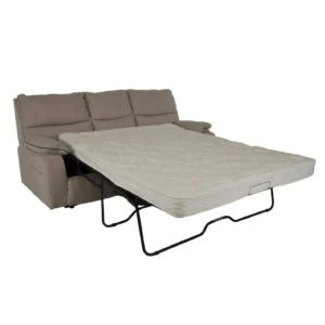 Modern Plush Fabric 3-Seater Sofa Cum Bed (Pull-Out Metal Frame Mattress)