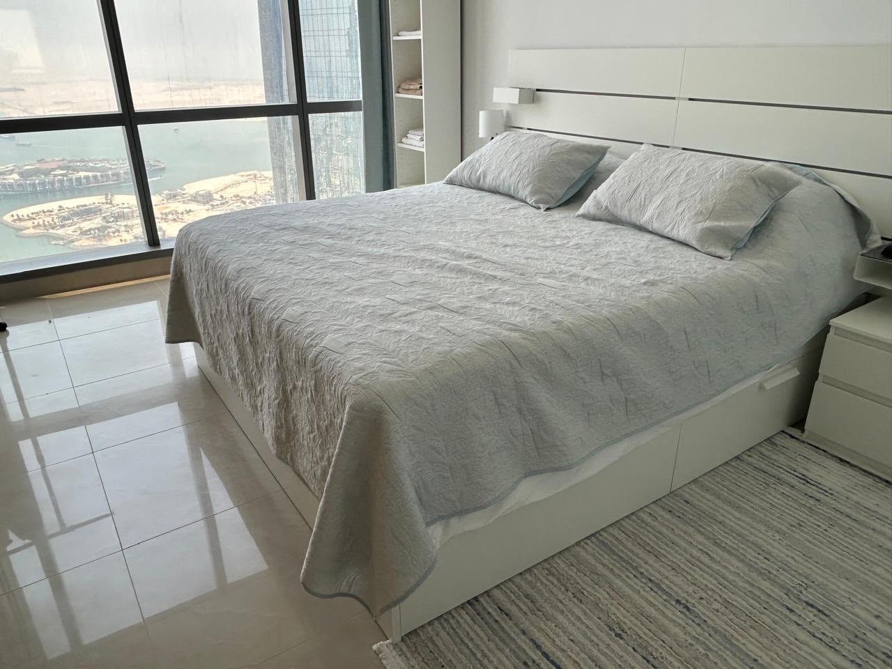 Second Hand Bedroom Set with Bed, Mattress & Side Tables in Abu Dhabi - Image 2