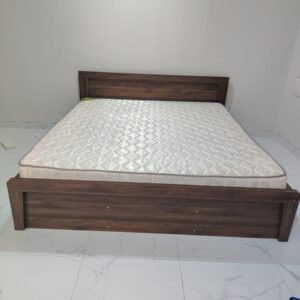 Used King Size Wooden Bed Frame with Mattress 180×200 Abu Dhabi