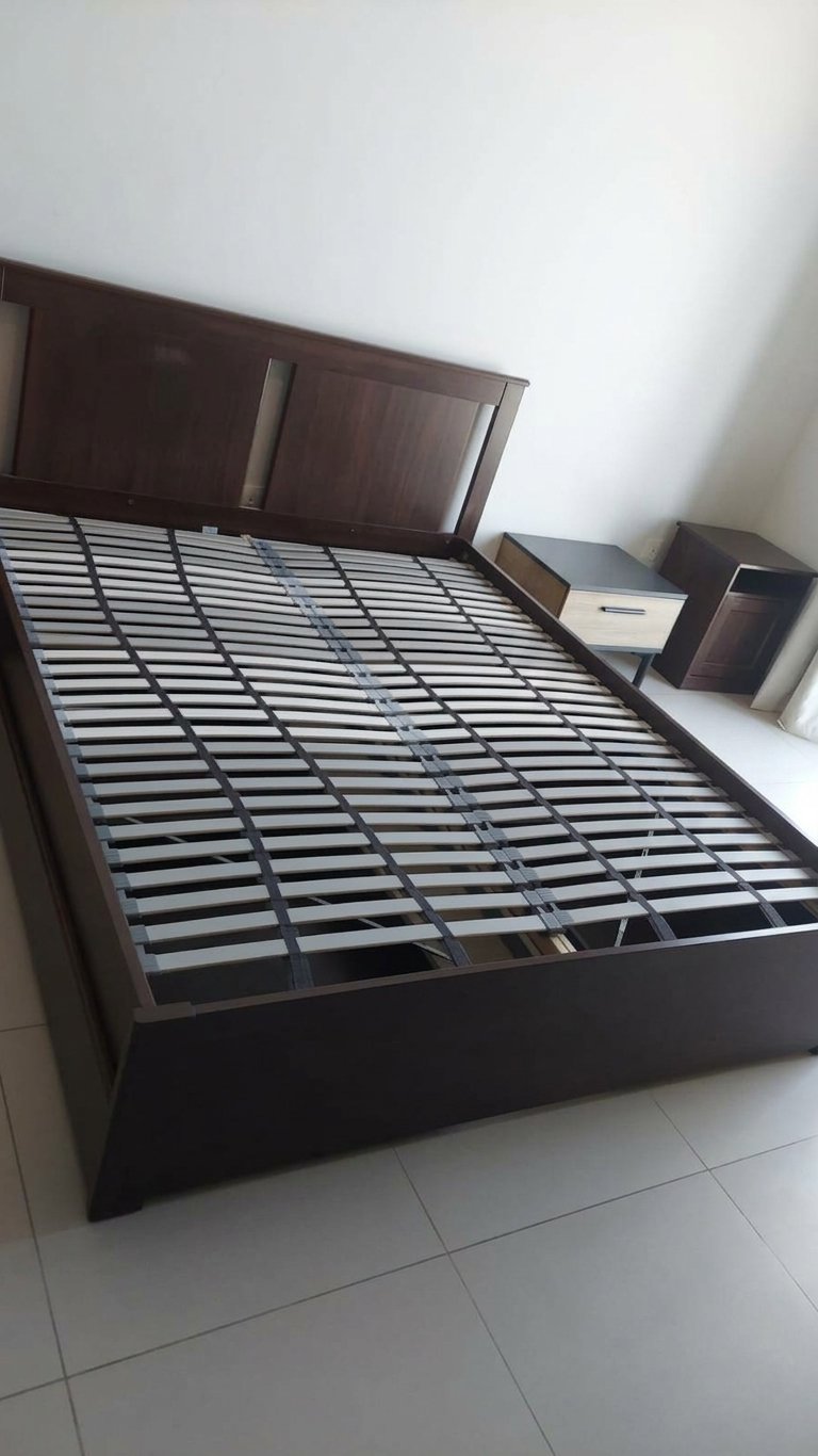 Dark Walnut Queen Storage Bed Frame, Mattress & 2 Nightstands Set (160x200) - Image 2